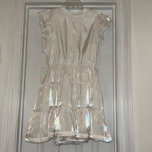White iridescent dress